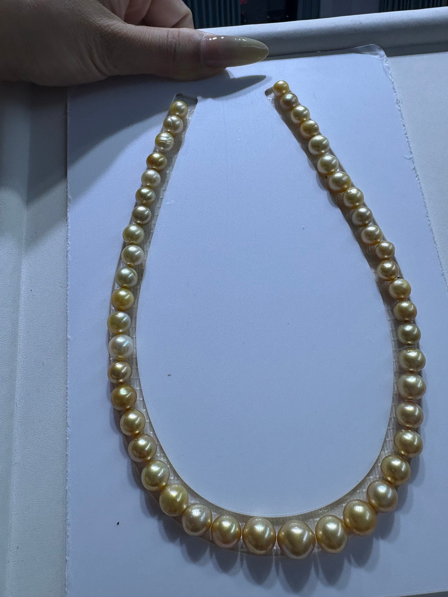 South sea gold full strand necklace