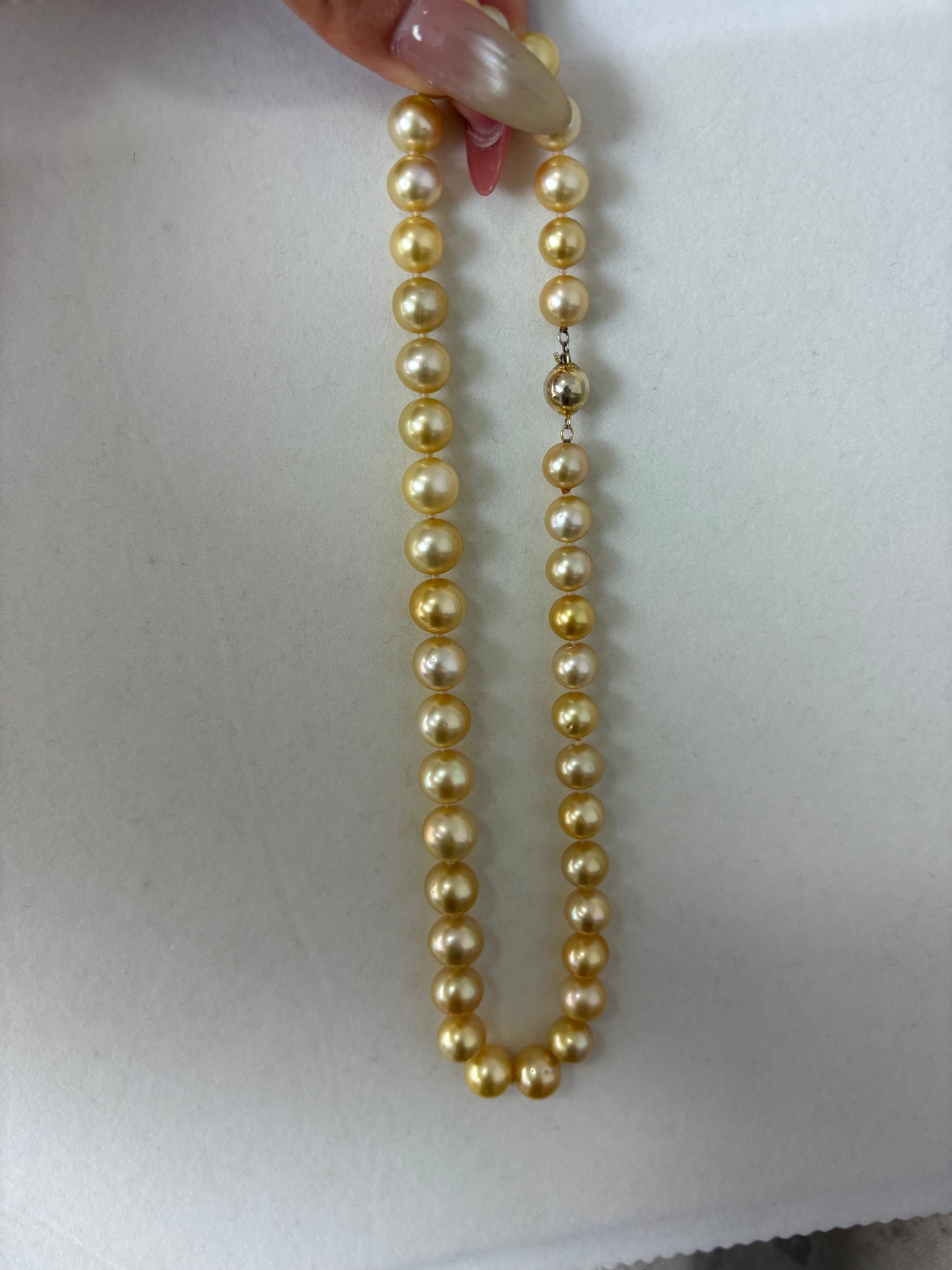South sea gold full strand necklace