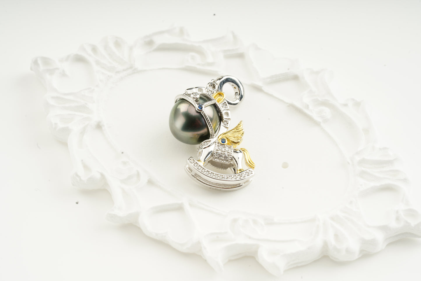 Cockhorse Seawater Tahitian Pearl Pendant-FX00032